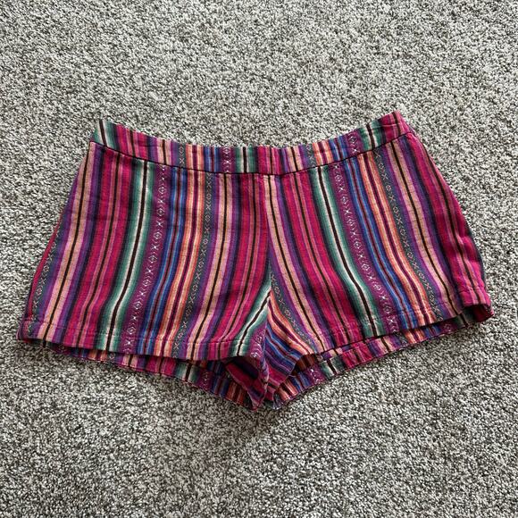 Free People multicolor striped cotton shorts size 4 - Picture 2 of 8